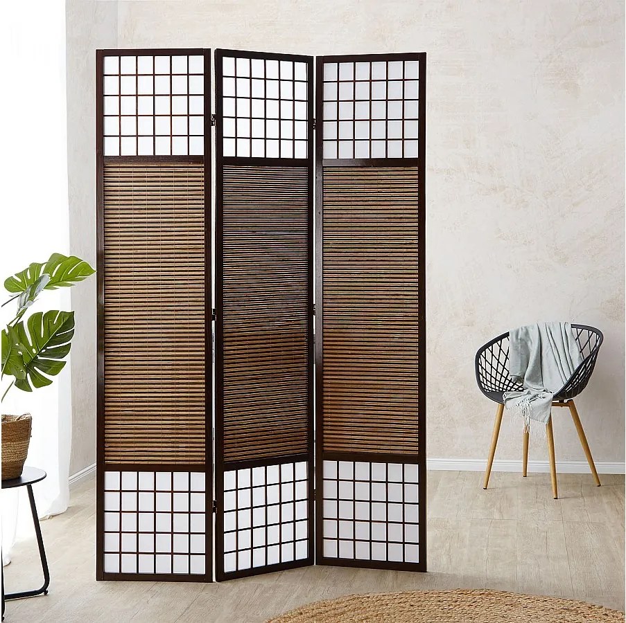 Przegroda pokojowa 120x200x1,8 cm brązowa Shoji