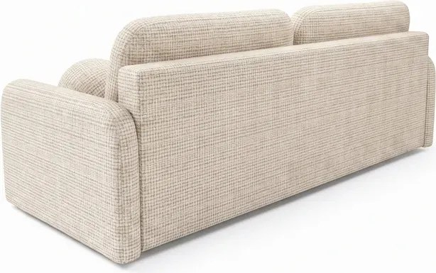 Sofa ZEN Rozkładana Dwuosobowa Beżowa Szenil Japandi