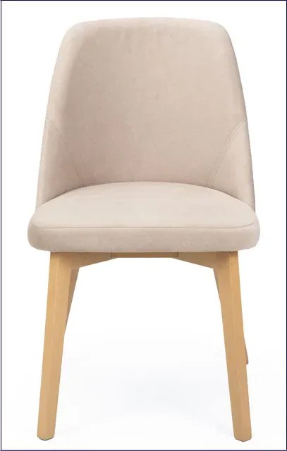 Beżowe pluszowe krzesło kubełkowe - Bentrix 4X