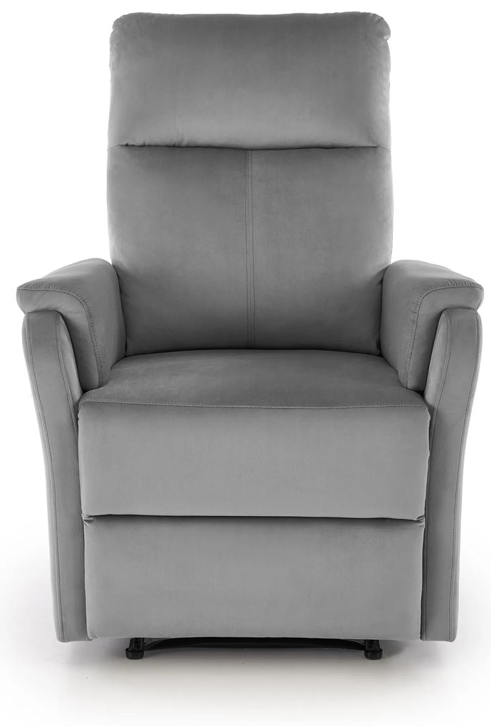 Fotel wypoczynkowy z funkcją elektrycznego rozkładania CROCUS popielaty