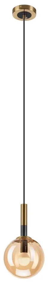 Żyrandol na lince ROLLO 1xE14/5W/230V złoty/dymny beżowy