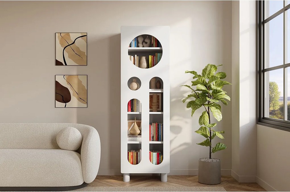 Nowoczesny regał z ażurowymi frontami Skandica OKO / szer. 60 cm