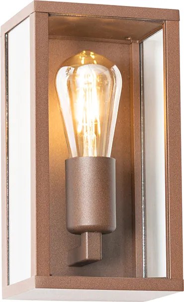 Inteligentna lampa ścienna rdzawo-brązowa 26 cm IP44 z WiFi ST64 - Charlois