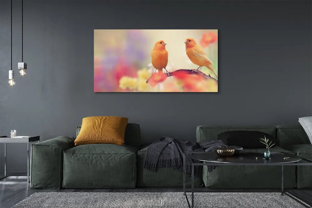 Obraz canvas na ścianę Stado Kolorowych Papug