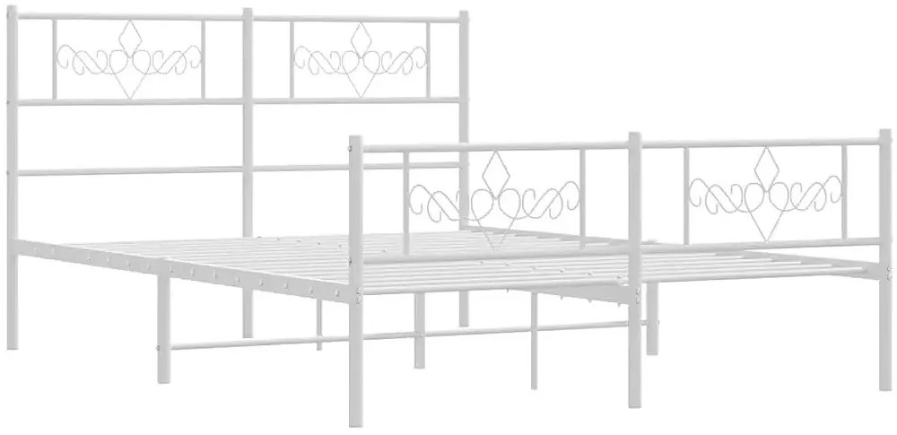 Białe metalowe łóżko loftowe 120x200 cm C1-D86