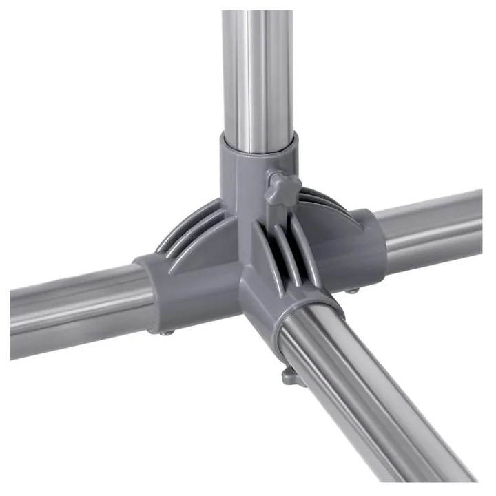 Stojak na ubrania dwupoziomowy JASON, 93x49x113-198cm, srebrna SongmicsHome