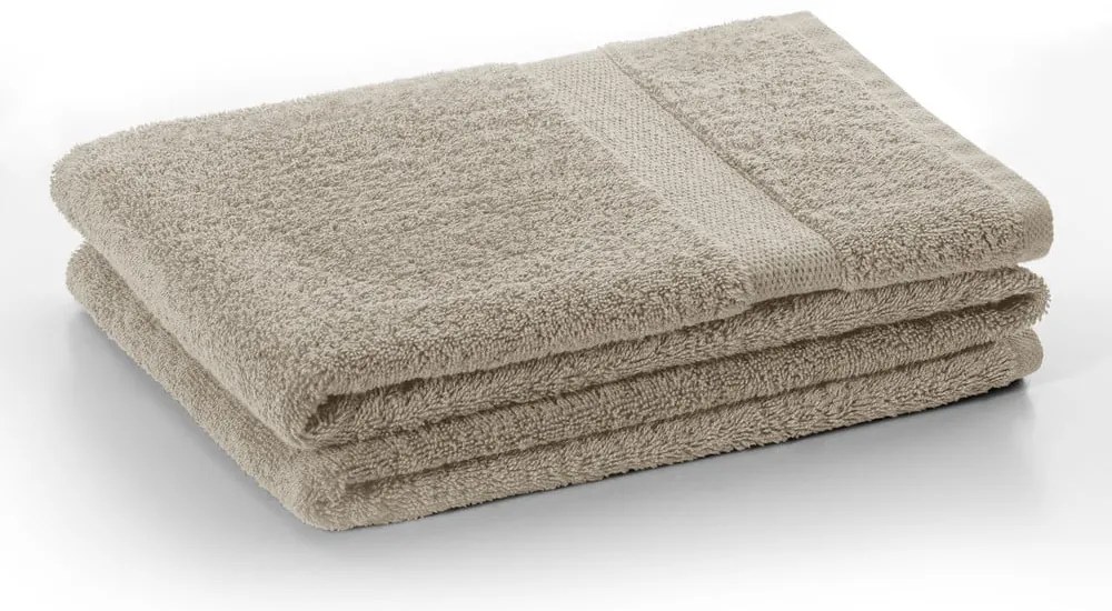 Beżowe bawełniane ręczniki zestaw 10 szt. frotte Marina – DecoKing