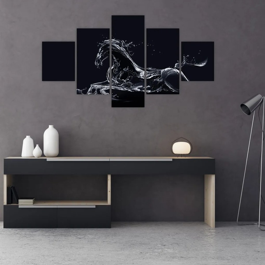 Obraz - Koń i woda (125x70 cm)