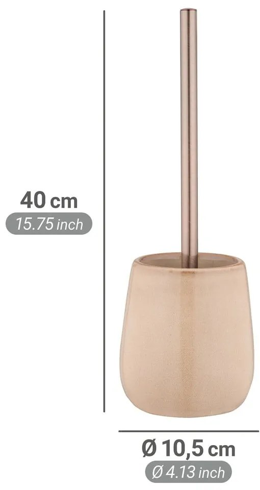 Beżowa szczotka do WC ceramiczna Sirmione – Wenko