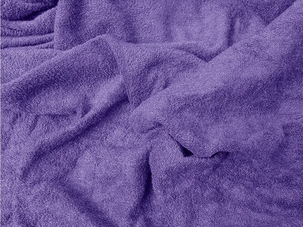 PrzytulneMieszkanie.pl Prześcieradło frotte EXCLUSIVE ciemnofioletowe 90 x 200 cm
