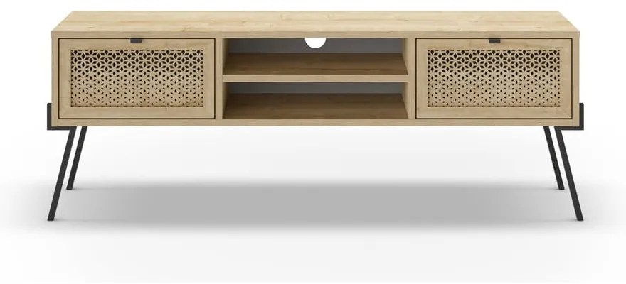 Szafka pod TV w dekorze dębu 140x51 cm Ecrin – Marckeric