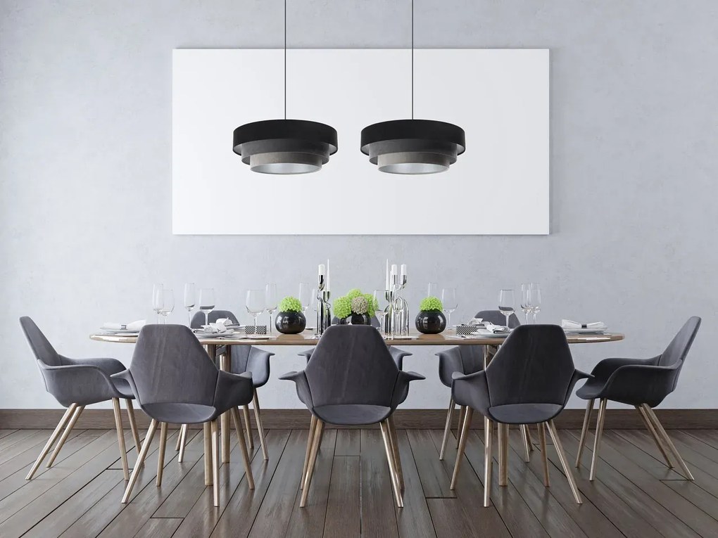 Lampa wisząca TRIO MIX czarna/szara/srebrna BPS KONCEPT