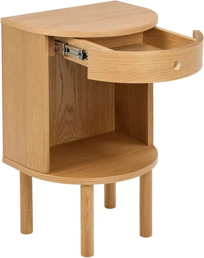 Szafka nocna w dekorze dębu w jasnym naturalnym kolorze Paron – Actona