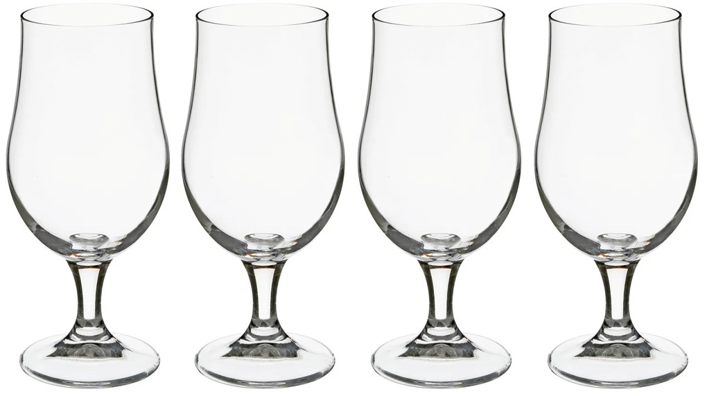 Pokale do piwa, kieliszki typu Tulip, 4 szt. 370 ml