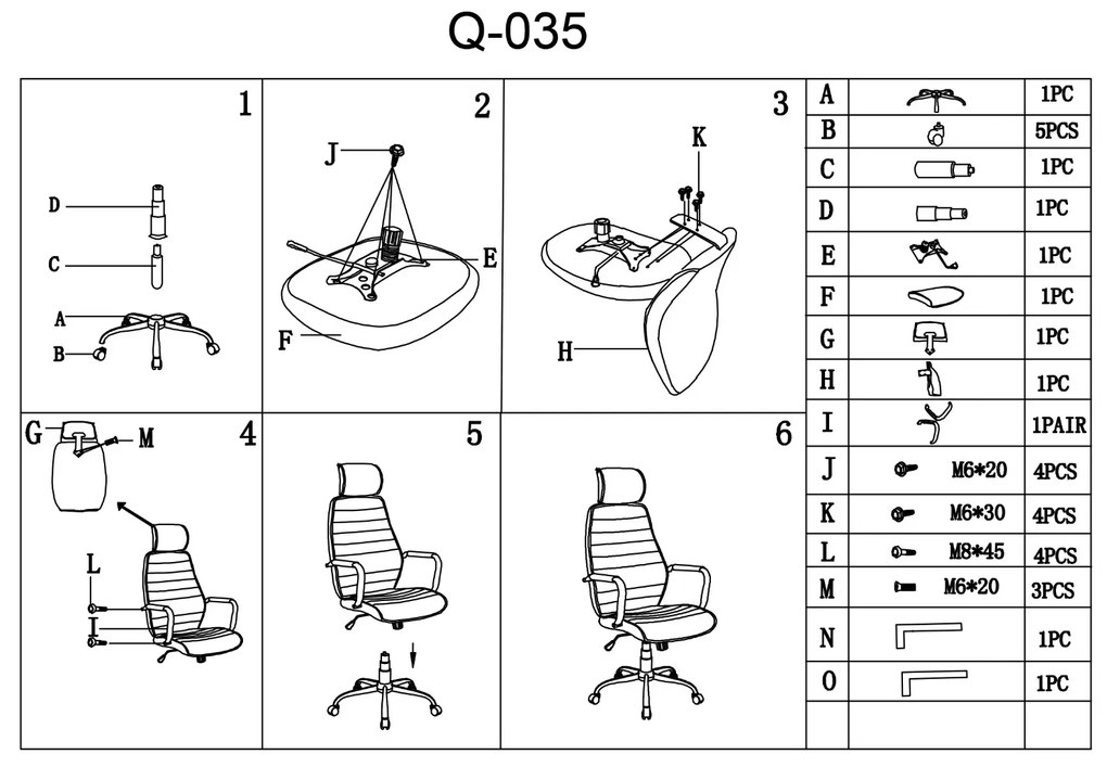 FOTEL OBROTOWY Q-035 SZARY/BIAŁY SIGNAL