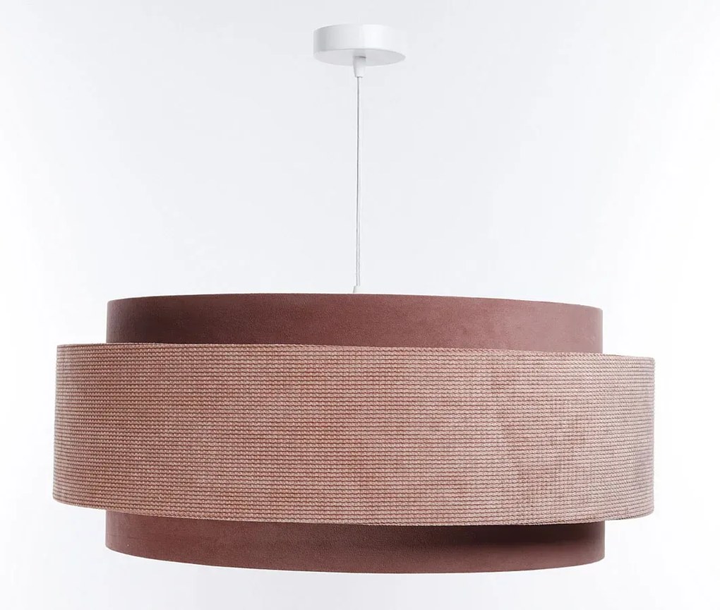 Różowa lampa wisząca z podwójnym abażurem - 5X A353 M5-T62