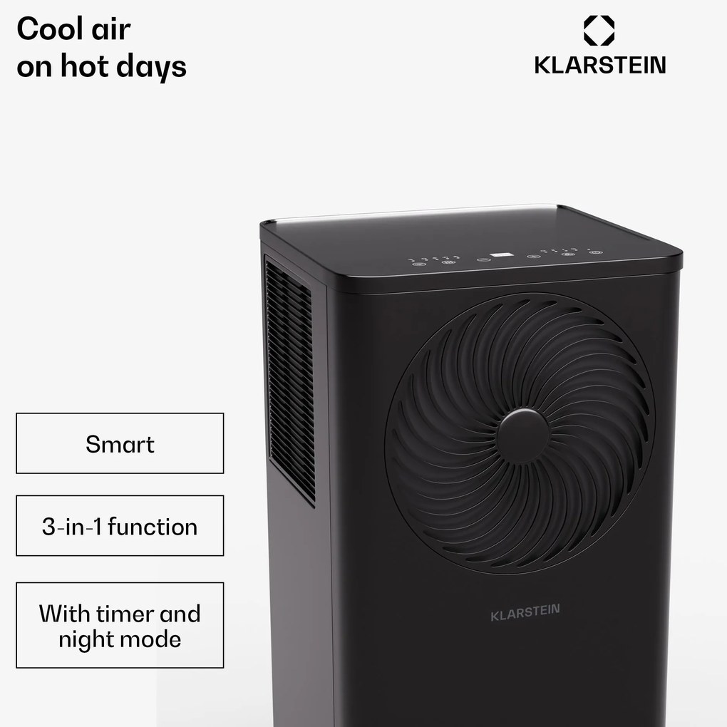 Klarstein Aero Ring Smart 7000 BTU Klimatyzacja Przenośna Czarny