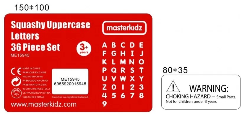 Masterkidz zestaw literek i cyferek alfabet montessori