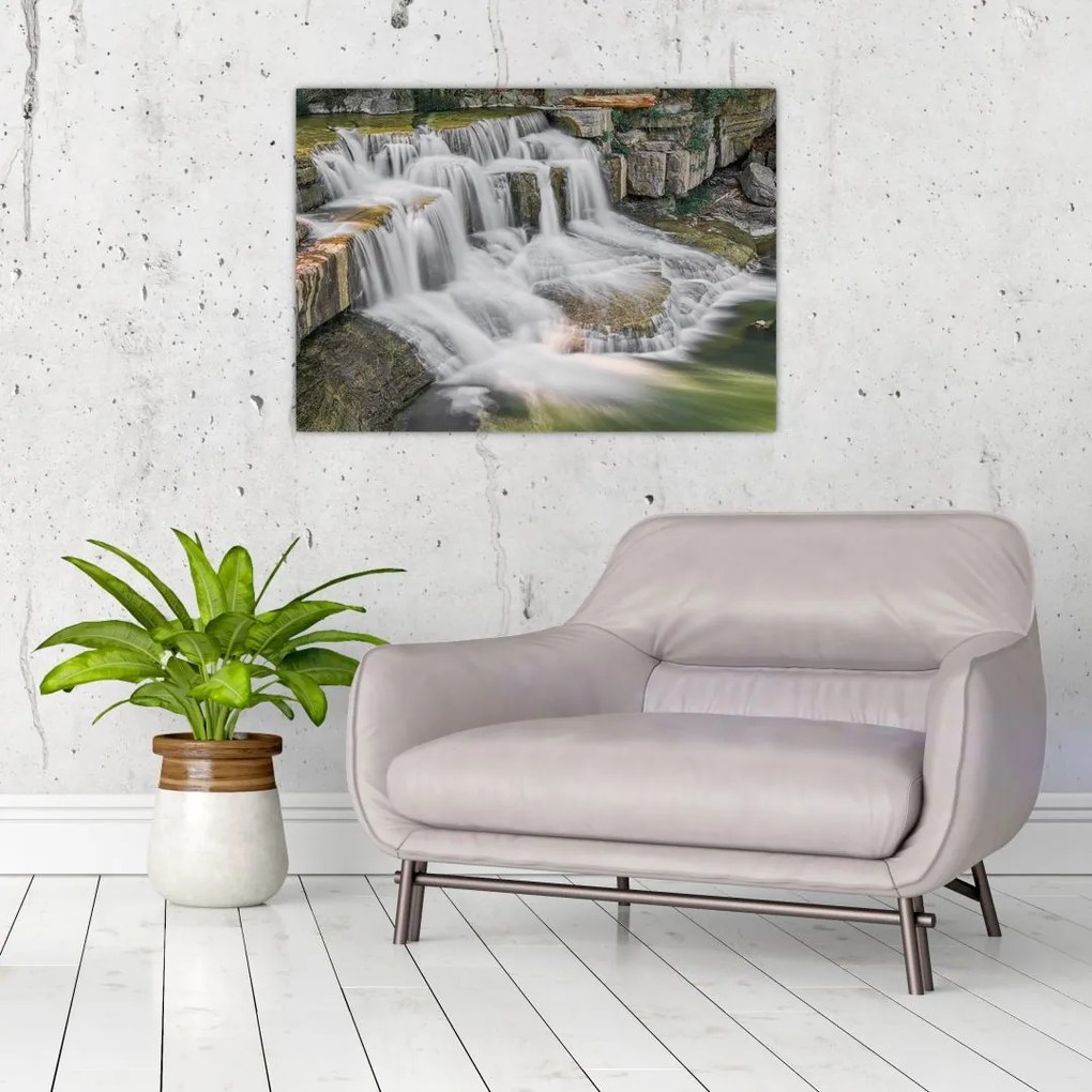 Obraz na szkle - wodospady (70x50 cm)