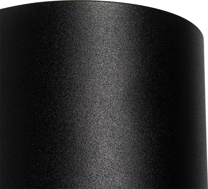 Okrągła designerska lampa ścienna czarna - Sabbir