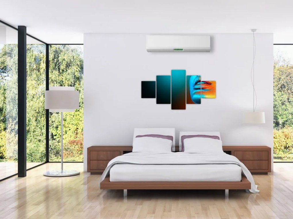 Obraz - Błyszcząca twarz (125x70 cm)
