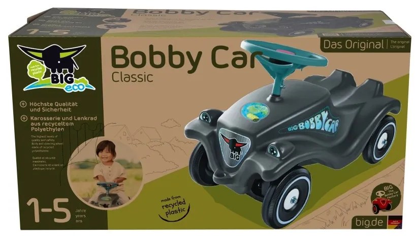 Big jeździk bobby car classic eco z klaksonem szary