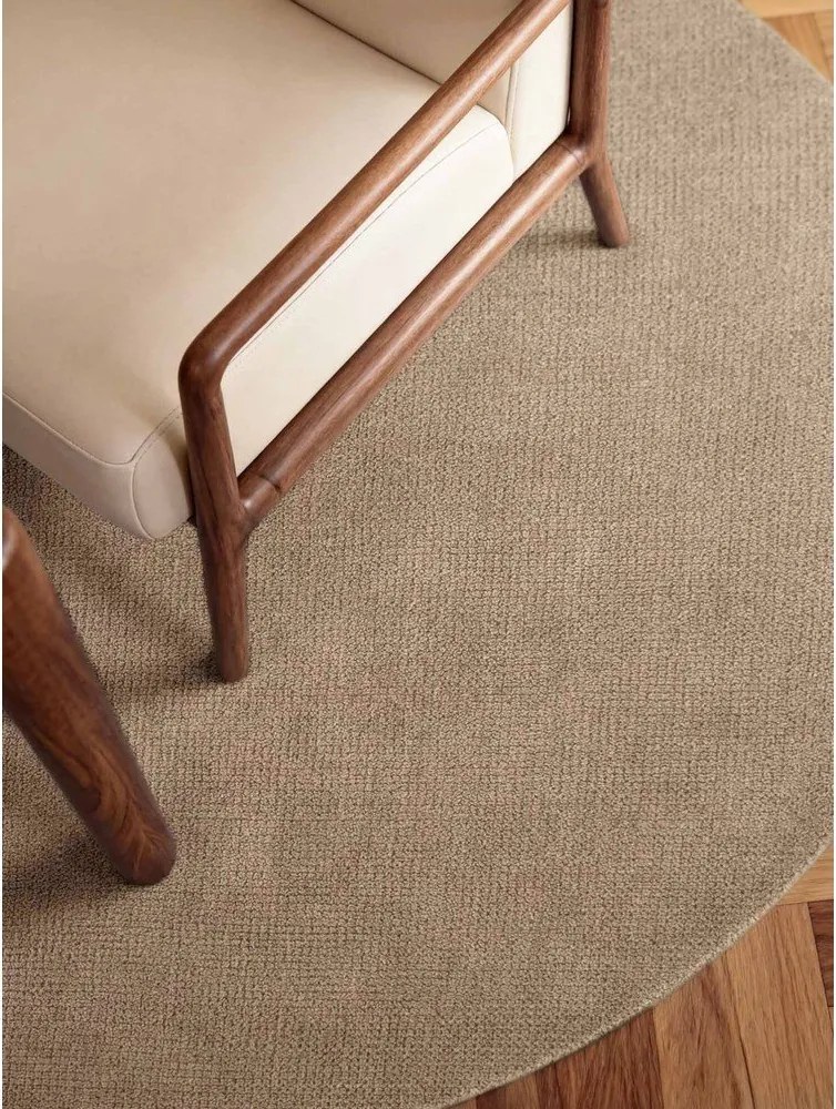 Beżowy wełniany okrągły dywan tkany ręcznie ø 200 cm Greenwich – Ted Baker