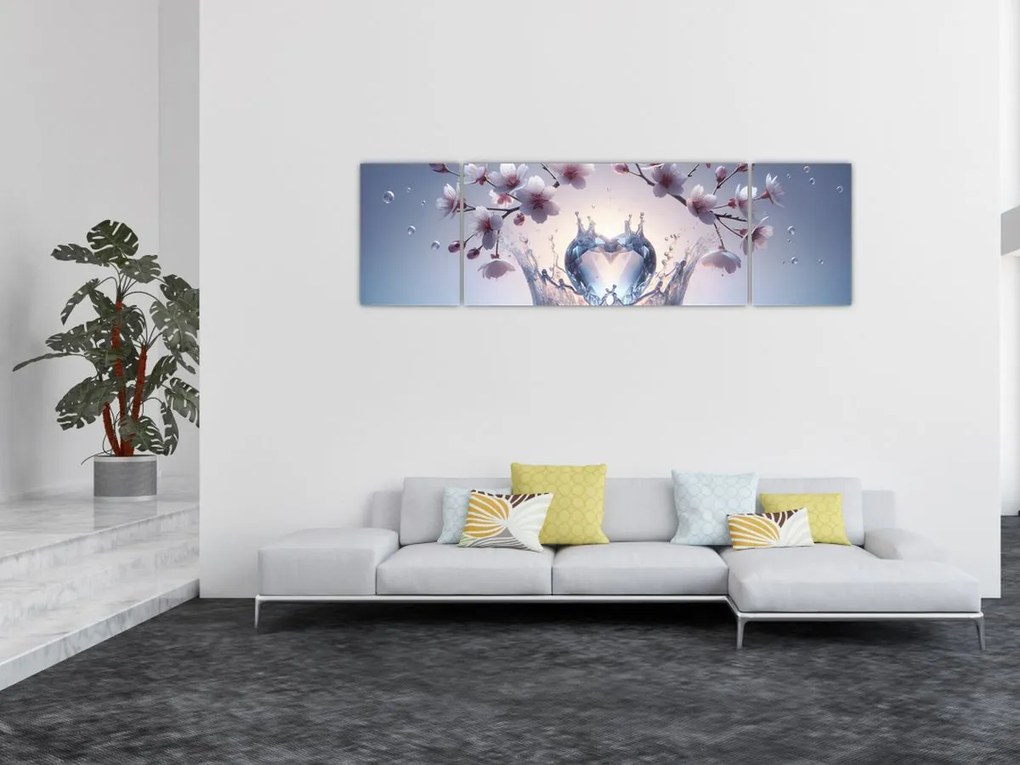 Obraz - Diamentowe serce (170x50 cm)