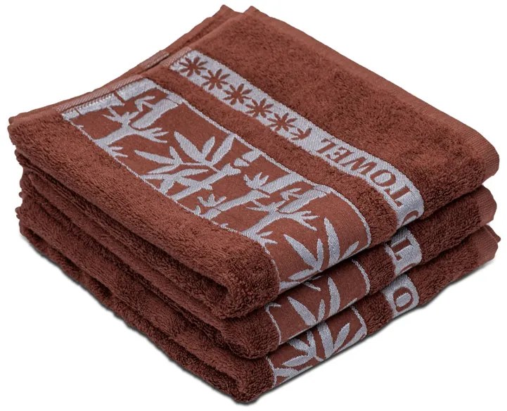 Ręcznik kąpielowy bambusowy BAMBOO 70x140 cm brązowy, 70% bambus | 30% bawełna