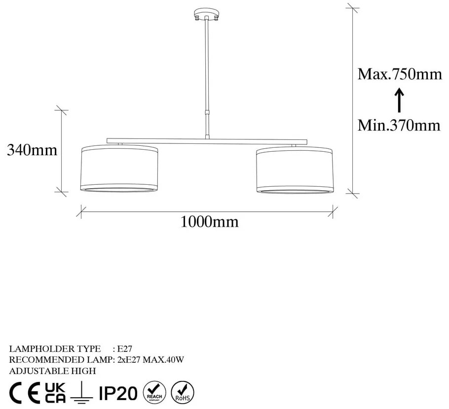 Lampa wisząca w kolorze złota Way – Opviq lights