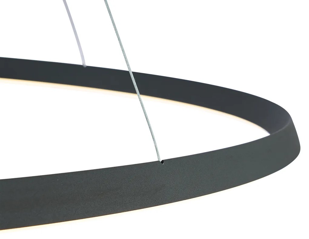 Skandynawska lampa wisząca czarna 110 cm z LED z 3-stopniową regulacją ściemniania - CircuitSkandynawski Oswietlenie wewnetrzne