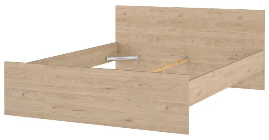 Łóżko dwuosobowe w dekorze dębu bez stelaża 180x200 cm w naturalnym kolorze Naia – Tvilum