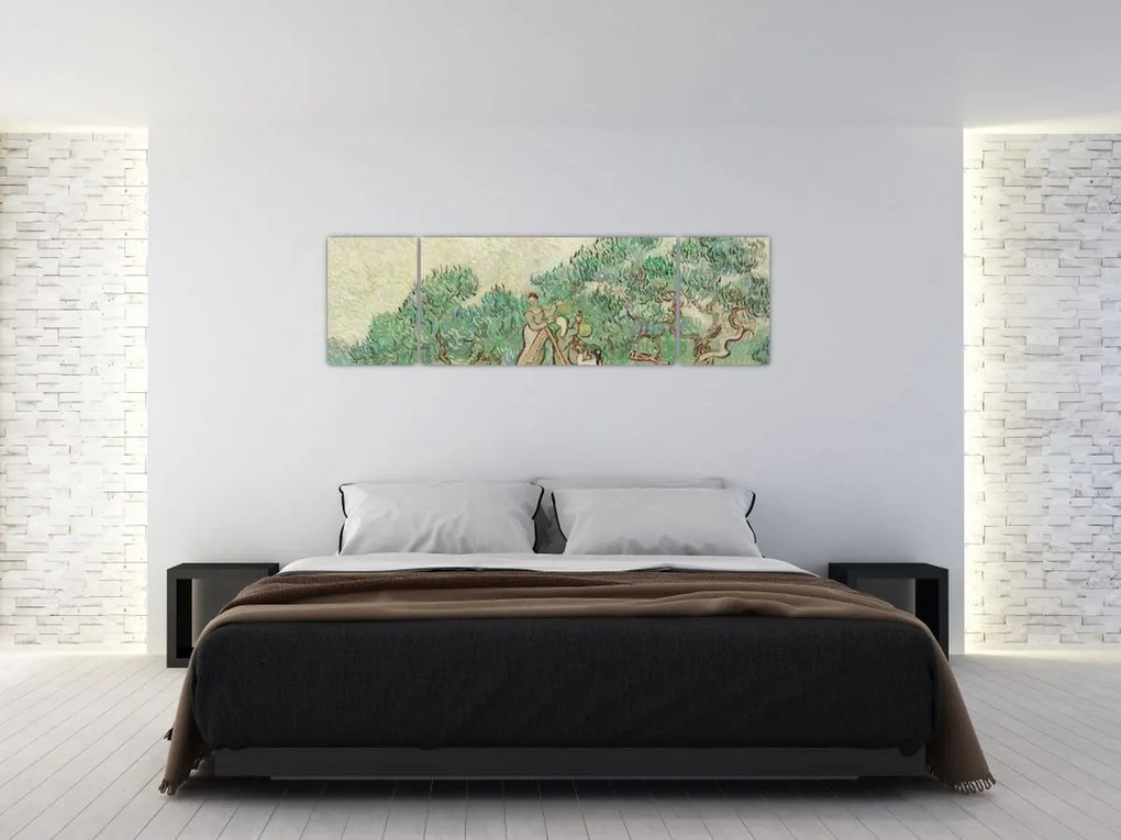Obraz - Vincent van Gogh, The Olive Orchard, reprodukcje (170x50 cm)