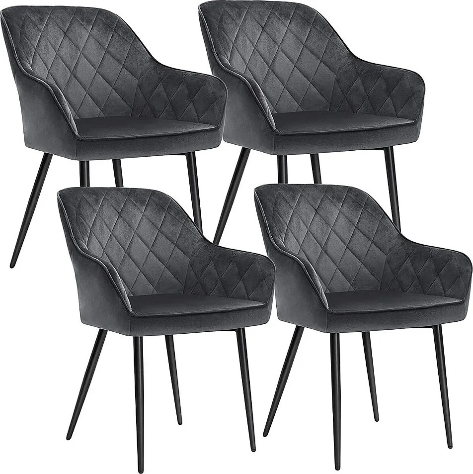 Krzesło jadalniane 62,5x60x85 cm szare