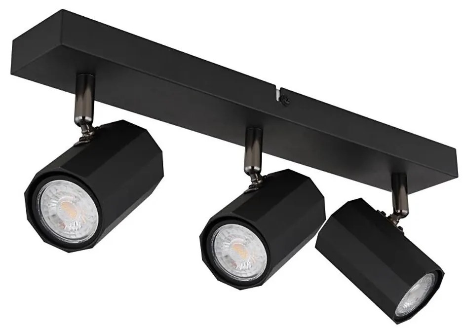 Globo 57918-3B - Oświetlenie punktowe JAMES 3xGU10/25W/230V czarny