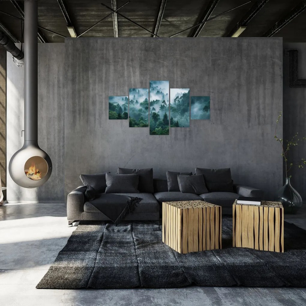 Obraz - Las we mgle (125x70 cm)