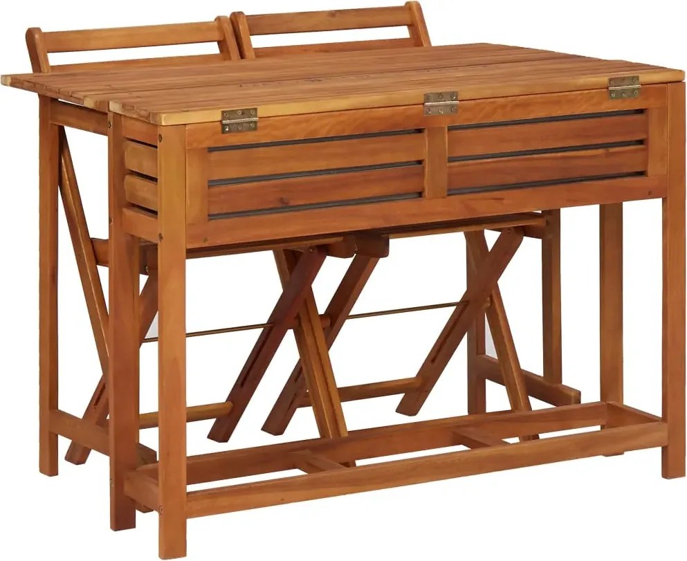 Drewniany stół i krzesła ogrodowe - Alfred