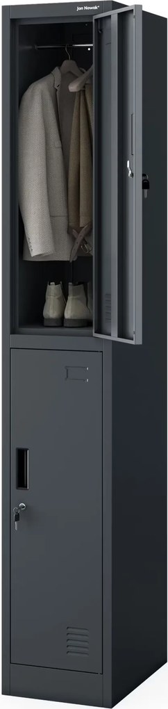Szafka socjalna ubraniowa BHP antracytowa IGOR 1 Plus 316,5 x 1850 x 450 mm