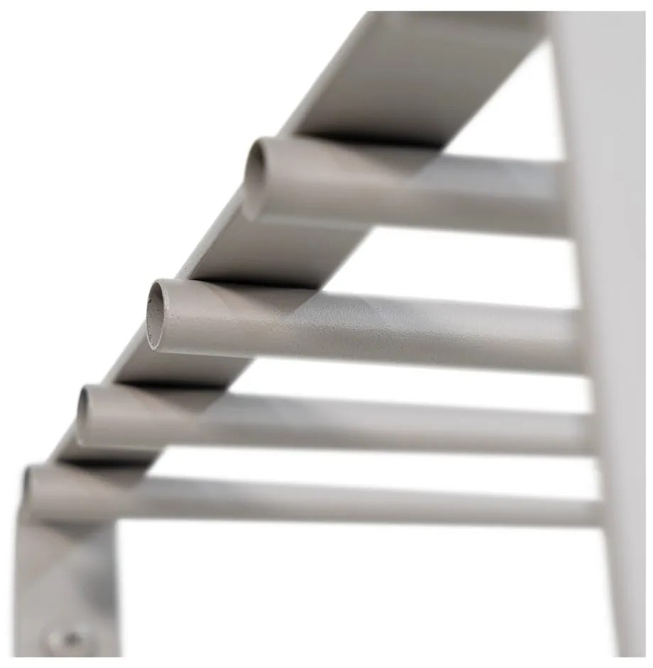 Szarobrązowy metalowy wieszak ścienny z półką 100 cm Rex – Spinder Design