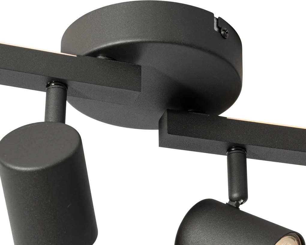 Reflektor sufitowy czarny GU10 50mm 4-punktowy z podświetleniem - Back Up