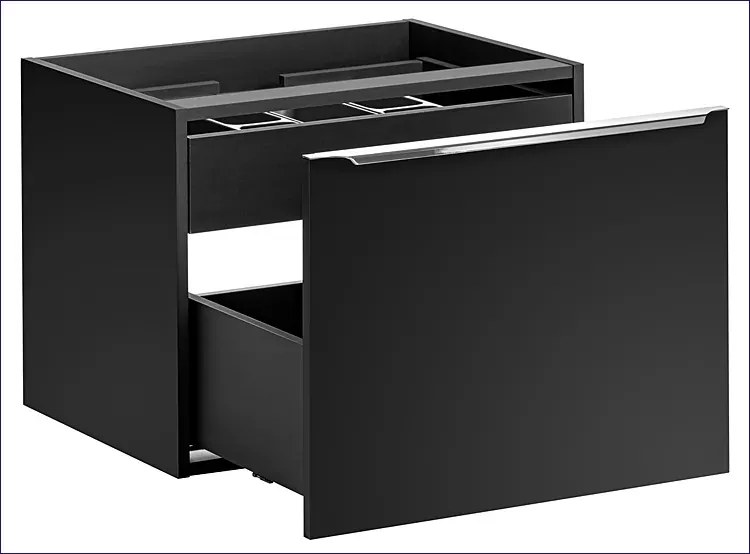 Czarna wisząca szafka pod umywalkę 60 cm G1-K25