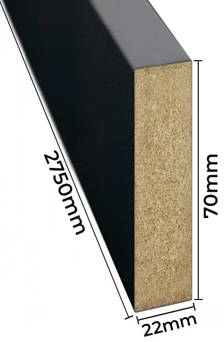 Lamele ażurowe 8 szt. czarny mat S6-F82