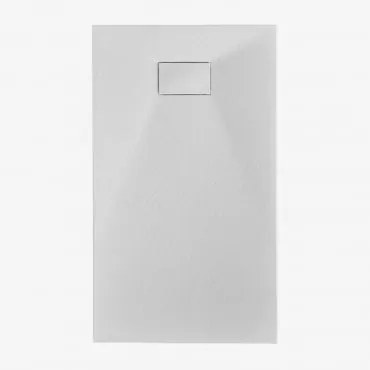Prostokątna Antypoślizgowa I Ultracienka Brodzik Z Żywicy Smc Soho Biała & 120 X 70 Cm - Sklum