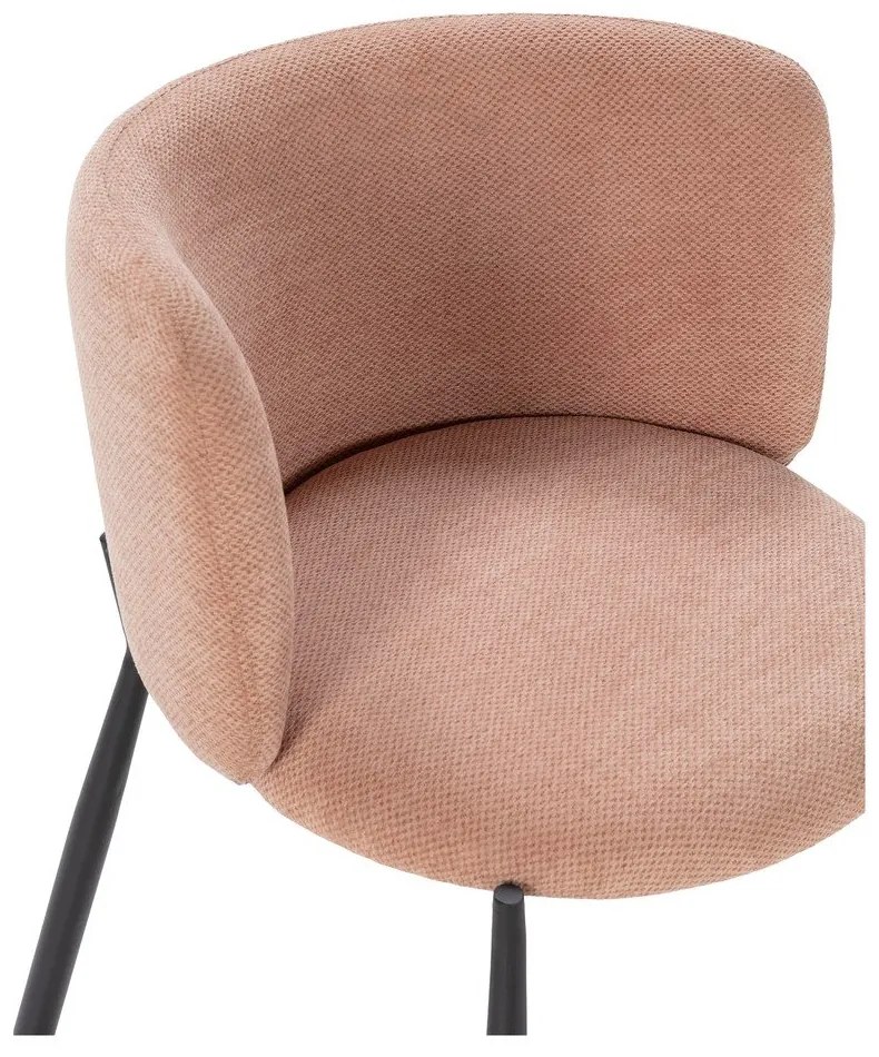 Brzoskwiniowe tapicerowane fotele jadalniane zestaw 2 szt. Ginny – MOME