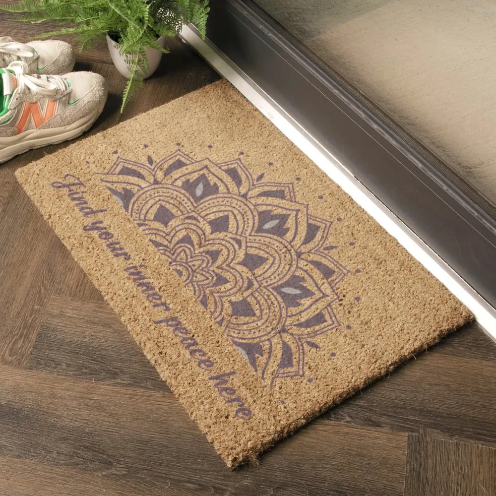 Wycieraczka z włókna kokosowego 60x90 cm Find Your Inner Peace – Artsy Doormats