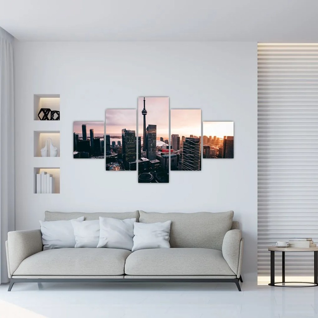 Obraz - Widok na centrum miasta (125x70 cm)