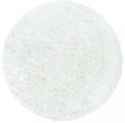 Dywan shaggy Fluffy Super Soft biały koło 120 cm x 120 cm