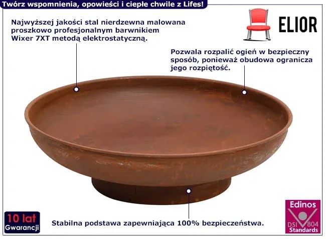 Brązowe klasycznej palenisko do ogrodu - Lifes