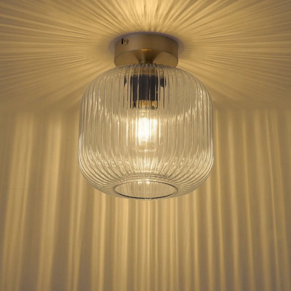 Lampa sufitowa w stylu art deco mosiądz - Karel