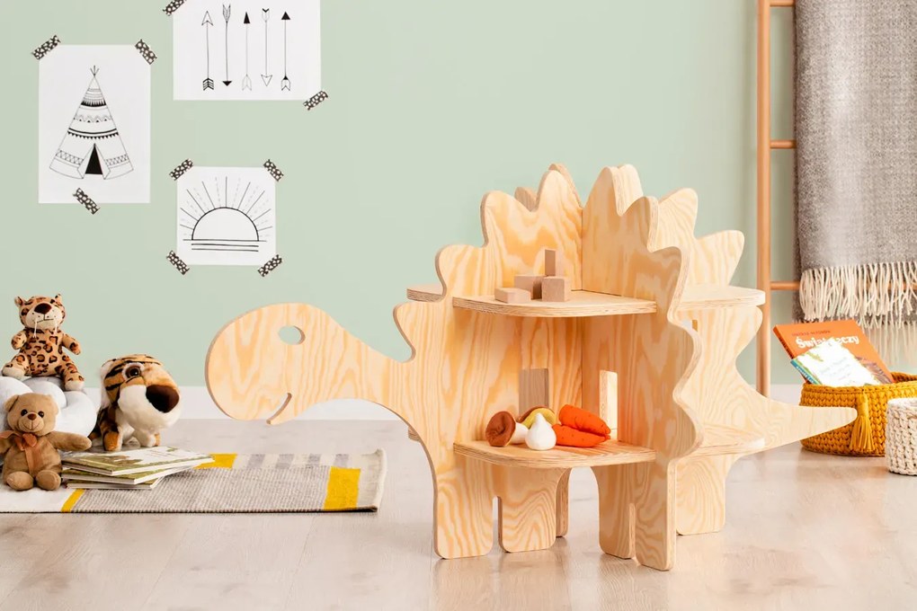 Drewniany regał dziecięcy dinozaur 2 M8-Z39